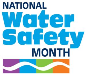 national water safety month logo